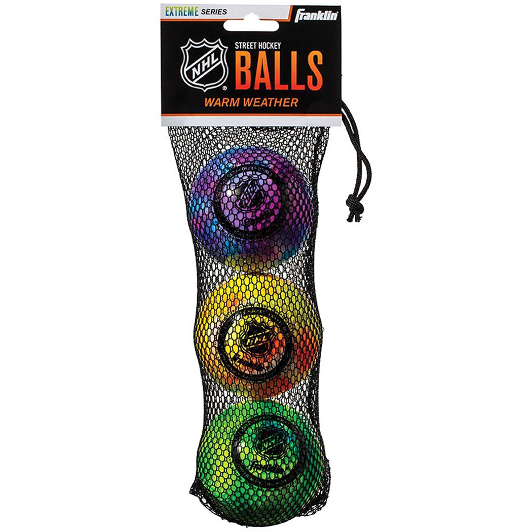 Franklin NHL Extreme Warm Weather Street Hockey Ball (3-Pack)