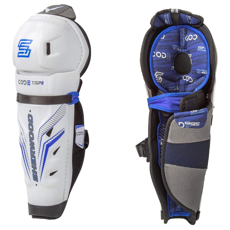 Sherwood Code TMP 2 Junior Hockey Shin Guards - HockeyTron.com