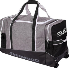 Sherwood Convertible Hockey Bag with Backpack Straps, Wheeled, Senior,  Grey, 34-in