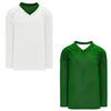 Sherwood SW300 Reversible Hockey Practice Jerseys - Green/White